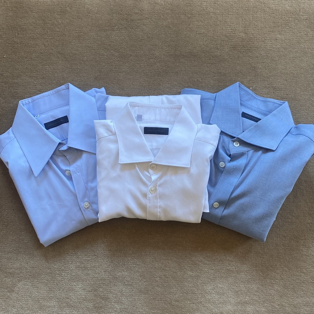 Thom Sweeney Collar Dress Shirts Lot of 3 42cm/16.5”